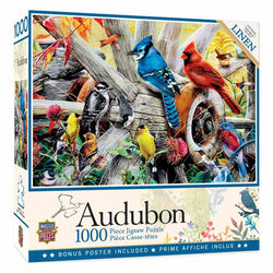Leanin' Tree 300-Piece Linen Textured Puzzle - Backyard Birds