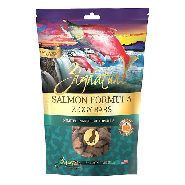 Zignature Salmon Formula Ziggy Bars Dog Treats image number null
