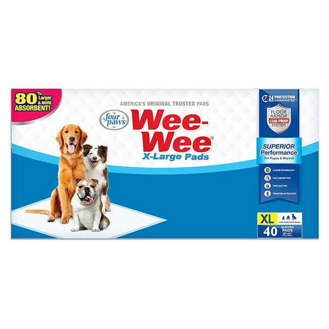 Four Paws Wee Wee Super Absorbent Dog Pee Pads The Cheshire Horse