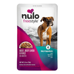 Nulo FreeStyle Meaty Topper for Dogs - Beef, Beef Liver & Kale in Broth Recipe - 2.8 oz