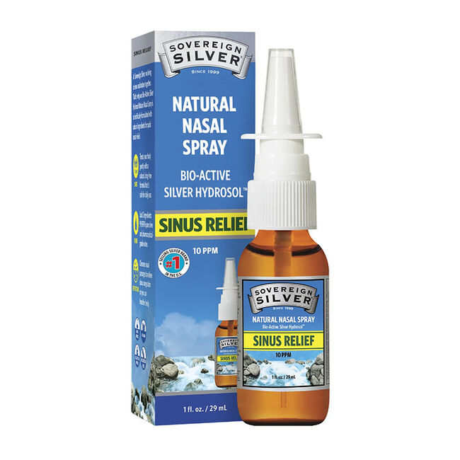 Sovereign Silver Natural Nasal Spray - Bio-Active Silver Hydrosol Sinus Relief image number null