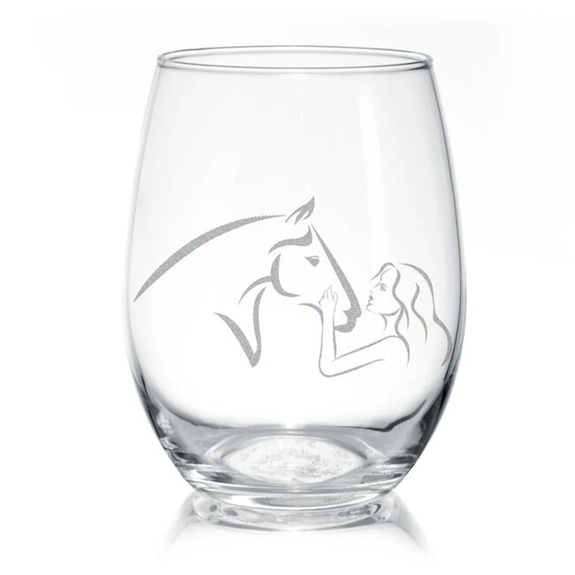 Classy Equine Stemless Wine Glass - Horse Girl image number null