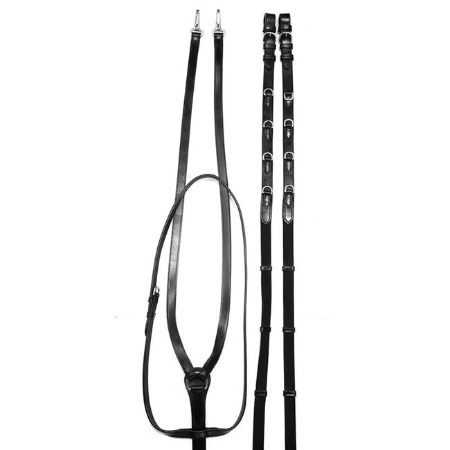 Bobby's English Tack Silver Spur Leather German Martingale image number null