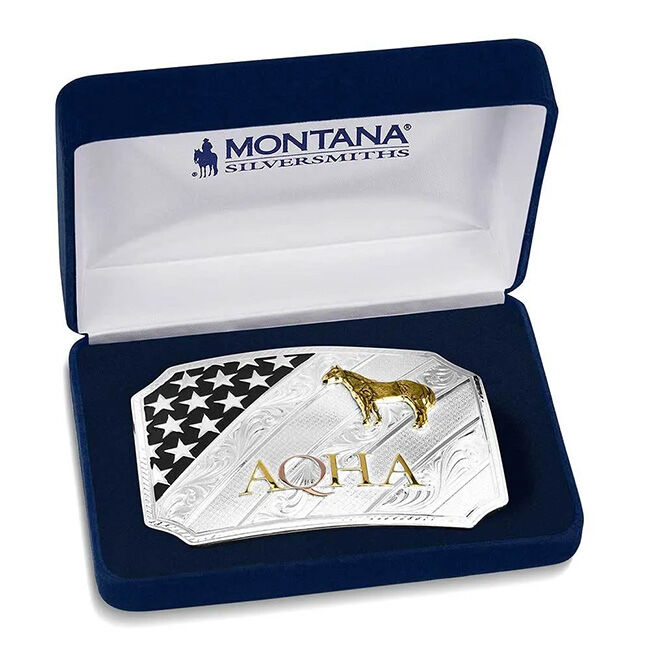 Montana Silversmiths AQHA All American Silver Buckle image number null