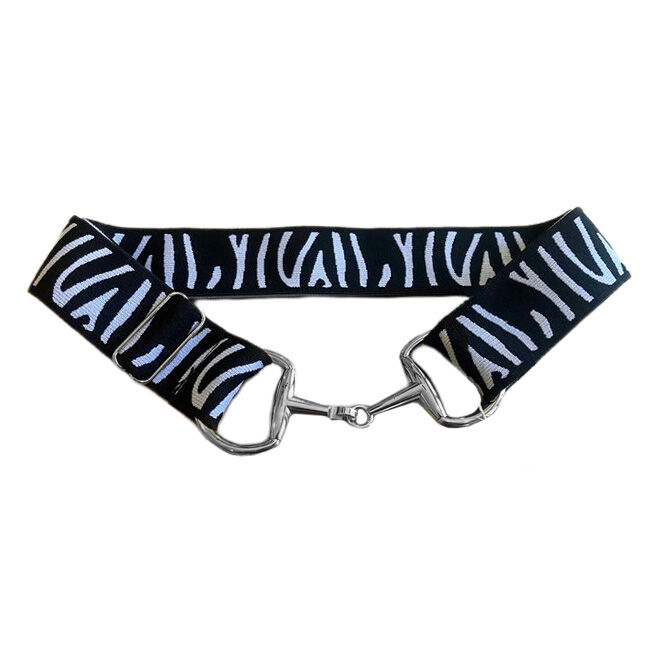 Anademi Stretch Belt with Silver-Tone Bit Buckle - Shimmers image number null