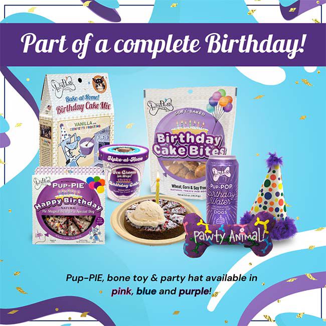 The Lazy Dog Cookie Co. Pup-POP Birthday Water - Celebration Hydration for Dogs - Vanilla Cake Flavor - 15.5 oz image number null