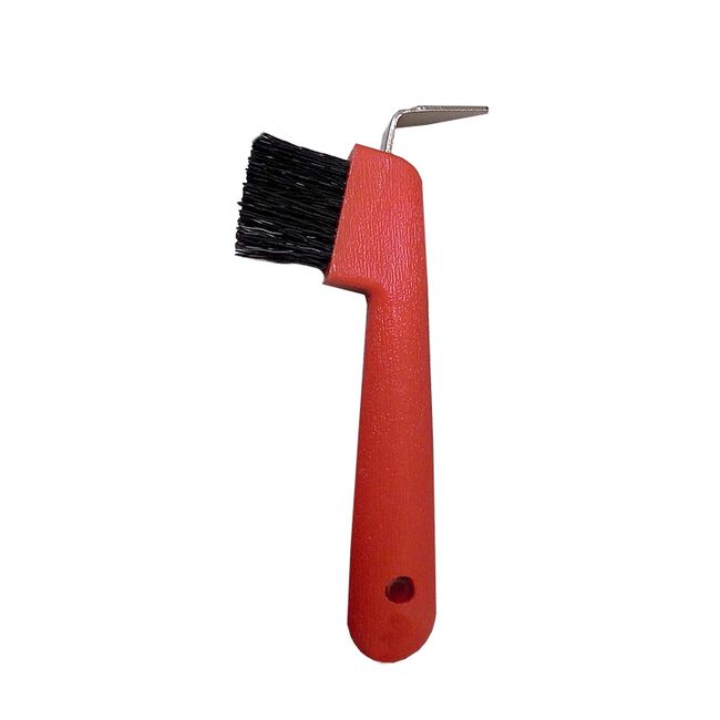 Roma Deluxe Hoof Pick w/Brush Red image number null
