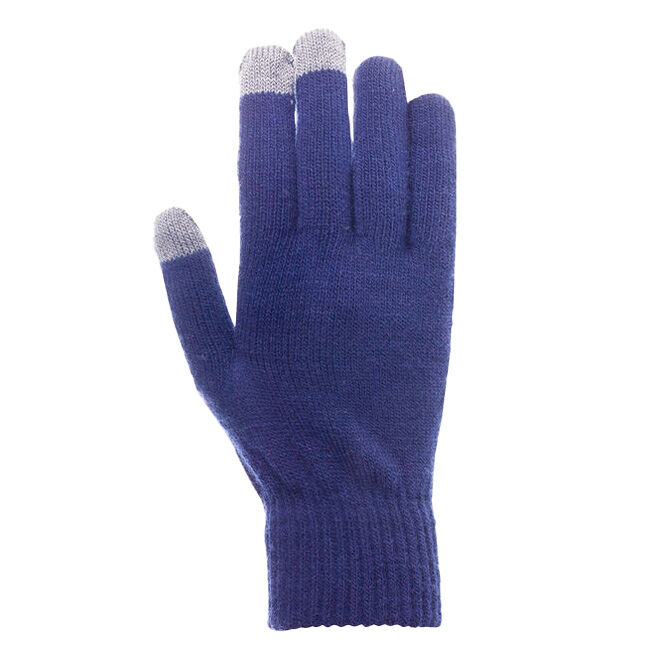 Horze Kids' Perri Touch-Screen Magic Gloves - Dark Blue image number null