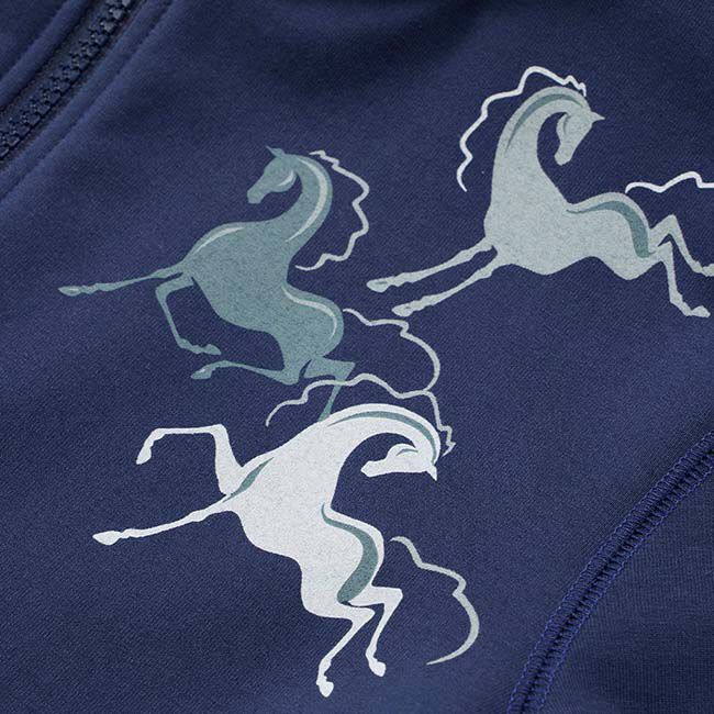 Kerrits Kids' Zip and Whinny Hoodie - Nightfall image number null