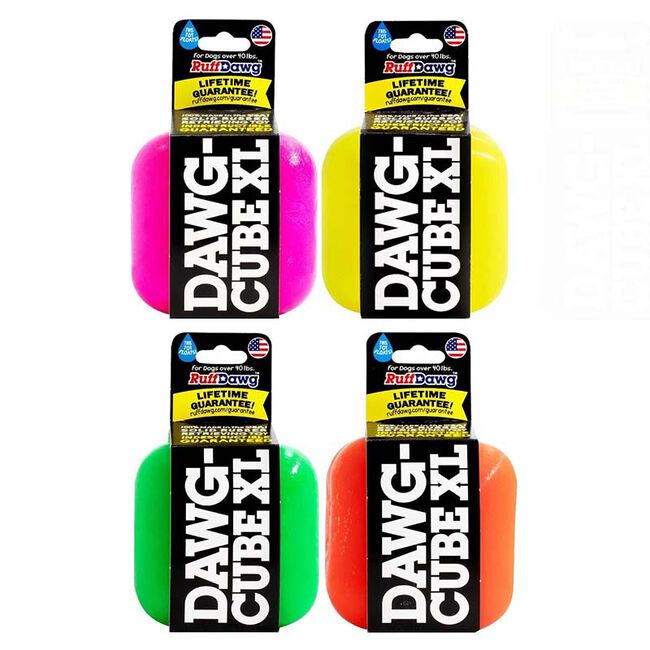 Ruff Dawg Dawg-Cube - Rubber Retrieving Dog Toy - Assorted Colors image number null