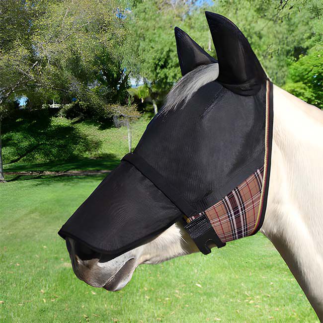 Kensington UViator CatchMask with Mesh Ears, Removable Nose & Forelock Opening - Deluxe Black Plaid image number null