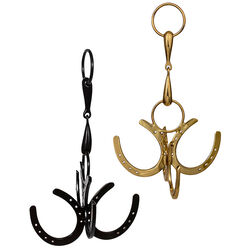 Horse Fare Brass 4 Horseshoe Hanging Cleaning Hook