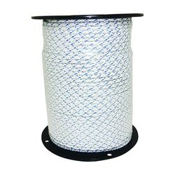 Field Guardian Mega Braid Polyrope - 656 ft - White/Blue Streak - Closeout