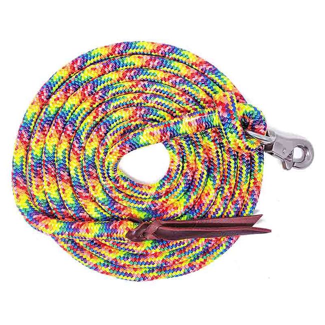 Knotty Girlz 9/16" Diameter Premium Polyester Yacht Braid Lead Rope with Trigger Bull Snap End image number null