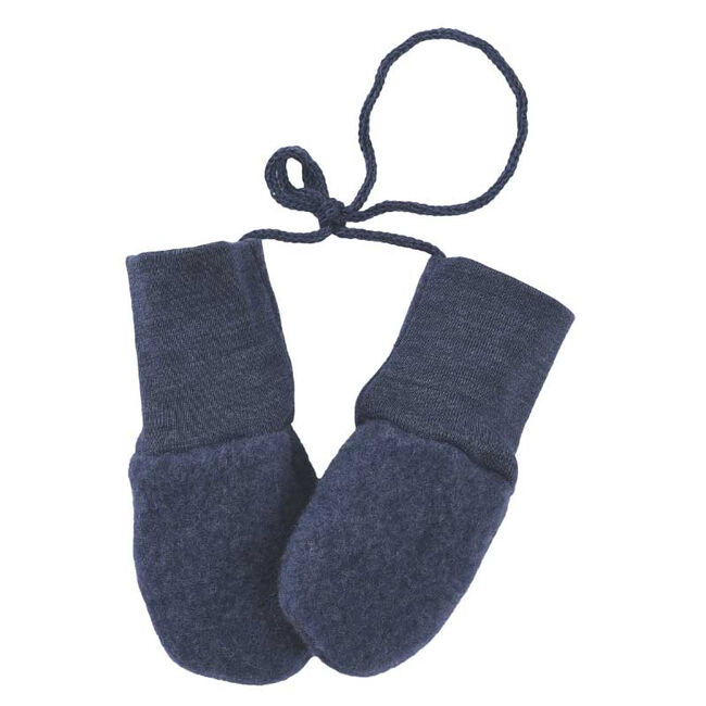 Engel Wool Baby Mittens - Blue image number null