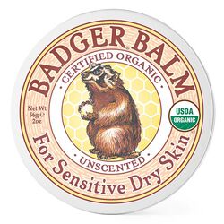 Badger Unscented Balm - Sensitive Skin Moisturizer - 2 oz