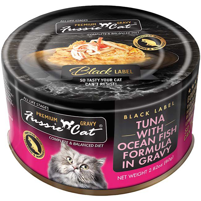 Fussie Cat Premium Gravy Cat Food - Tuna with Ocean Fish in Gravy - 2.8 oz image number null