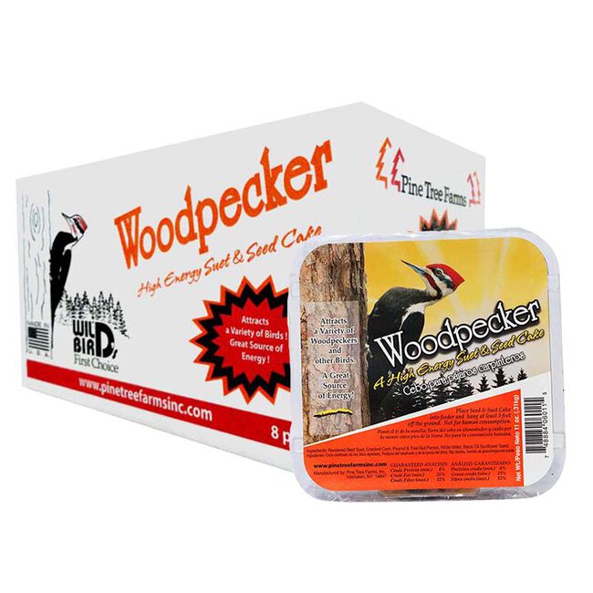 Pine Tree Farms Birdwatcher's Best Suet Cakes - Woodpecker Blend - 8-Count Value Pack image number null
