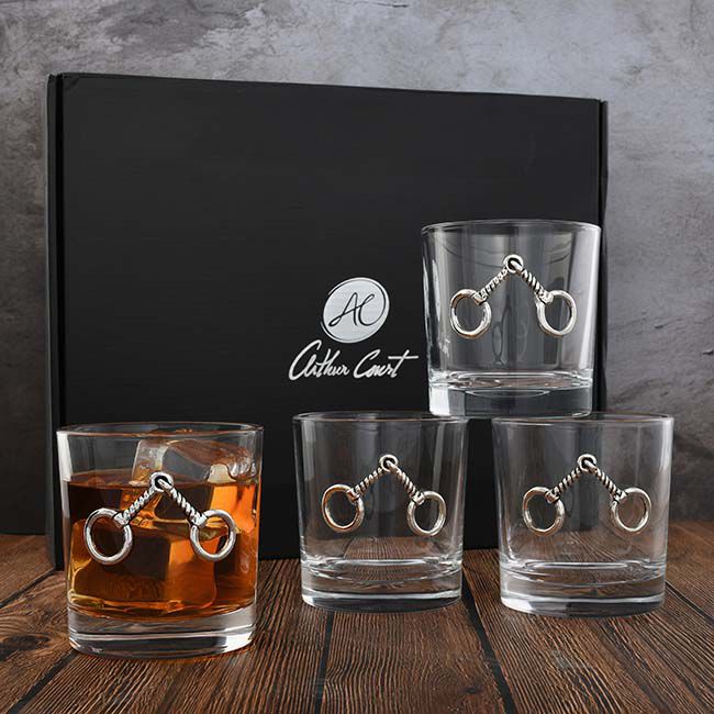 Arthur Court Bar Glass Set - Equestrian Bits image number null