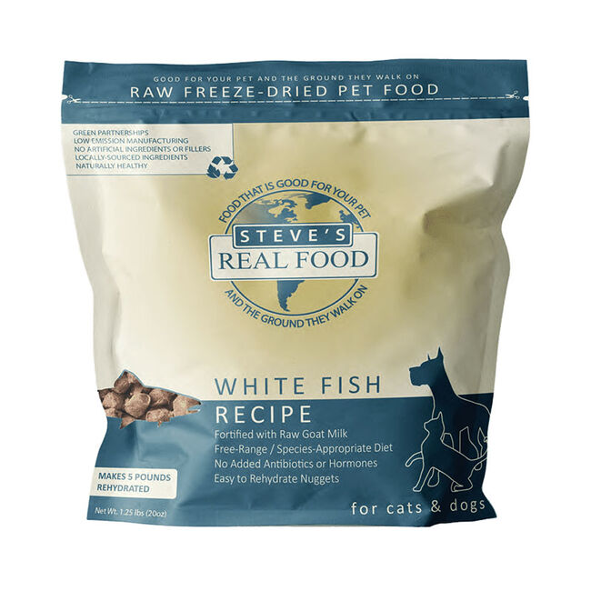 Steve's Real Food Freeze-Dried Raw Dog & Cat Food - White Fish Recipe image number null