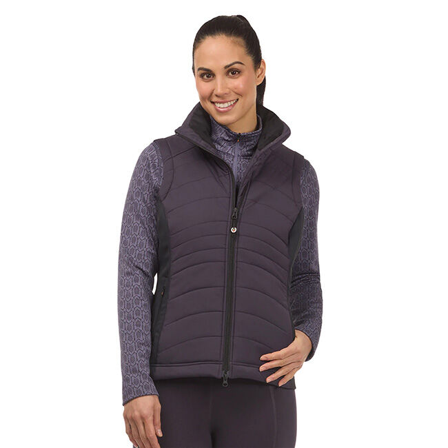 Kerrits Women's Counter Balance Quilted Riding Vest - Plum Noir image number null