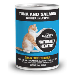 Dave's Pet Food Naturally Healthy Cat Food - Tuna & Salmon Dinner in Aspic - 13 oz