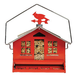Perky-Pet Squirrel-Be-Gone Metal Country House Bird Feeder