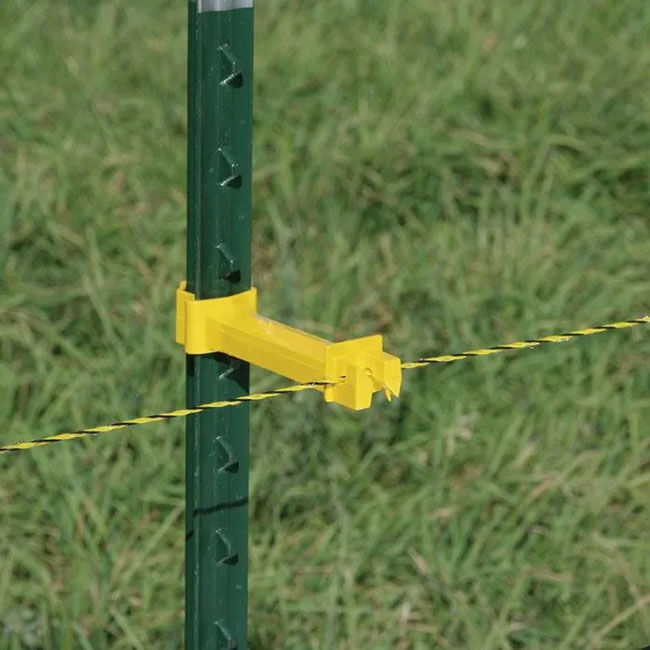 Zareba T-Post Wrap-Around 5" Extender Insulator - Yellow - 25-Pack image number null
