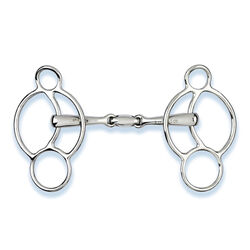 Stubben Steeltec EZ Control 3-Ring Gag Bit