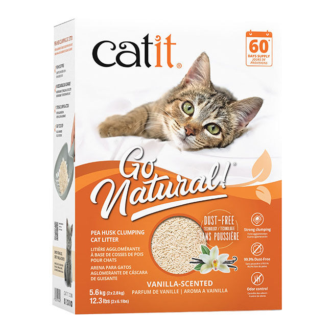 Catit Go Natural! Pea Husk Clumping Cat Litter - Vanilla-Scented image number null