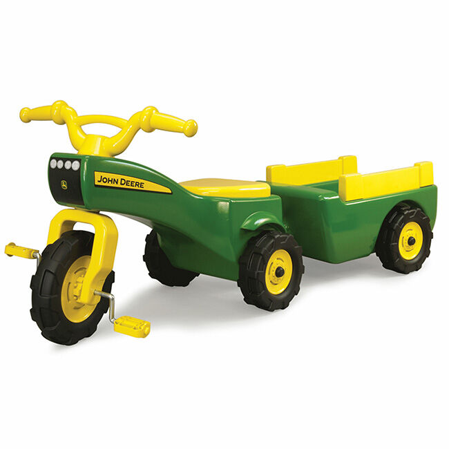 TOMY John Deere Pedal Trike & Wagon image number null
