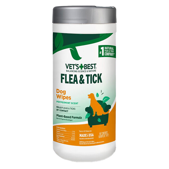 Vet's Best Flea and Tick Wipes 50ct for Dogs and Cats image number null