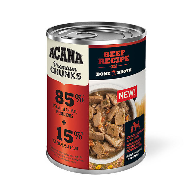 Acana Premium Chunks Beef Recipe In Bone Broth image number null