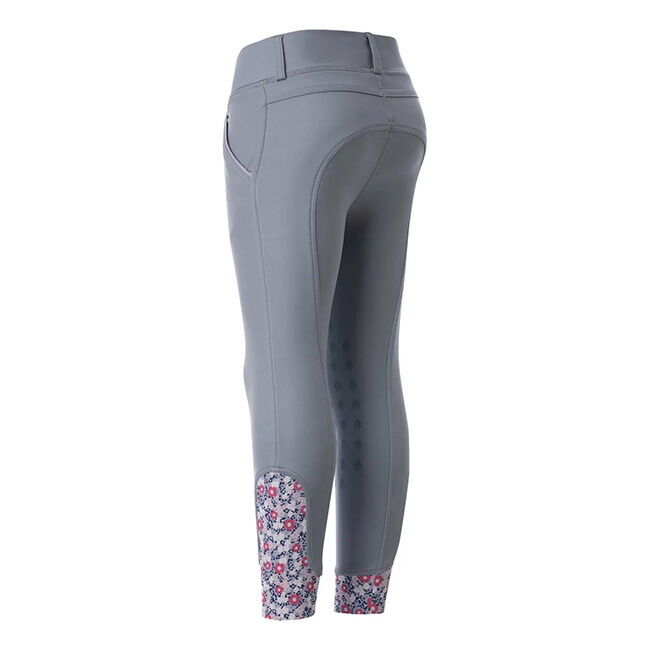 Equinavia Kids' Lena Knee Patch Pull-On Breeches - Grey image number null