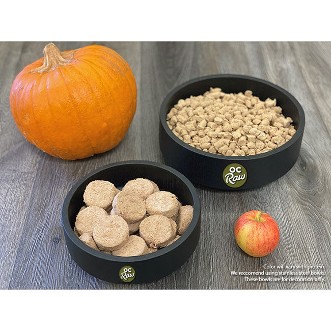 OC Raw Freeze-Dried Raw Dog Food Mini Patties - Chicken, Fish & Produce Recipe image number null