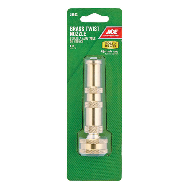 Ace Hardware Adjustable Jet Stream Brass Hose Nozzle image number null