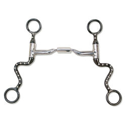 Myler Black Steel Seven Shank with Low Port Comfort Snaffle MB 04