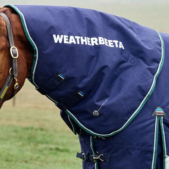 WeatherBeeta ComFiTec Plus Dynamic Turnout Detach-a-Neck (0g Fill) - Navy/Forest Green image number null
