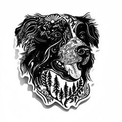 Wild Slice Designs Sticker - Border Collie
