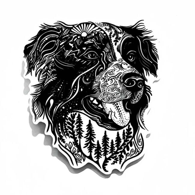 Wild Slice Designs Sticker - Border Collie image number null