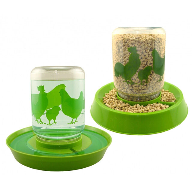 Lixit Chicken Feeder or Waterer with Reversible Base - 64 oz image number null