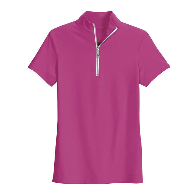 Tailored Sportsman Women's Short Sleeve IceFil Zip Top Shirt - Wicked/White/Silver image number null