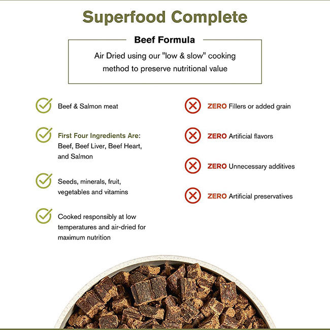 Badlands Ranch Superfood Complete Grain-Free Air-Dried Dog Food - Beef Recipe image number null