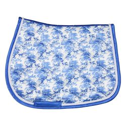 Dapplebay Jump Saddle Pad - Blue Toile