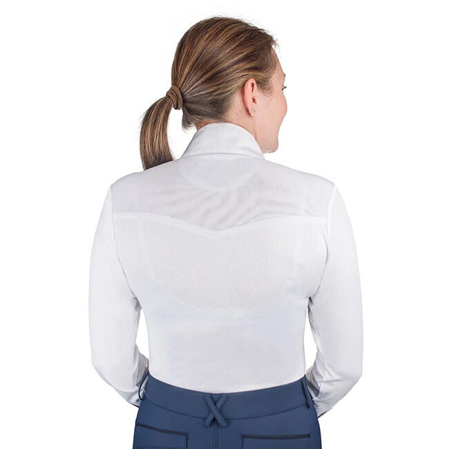Ovation Women's Jorden II DX Long Sleeve Show Shirt - White/Sunkissed image number null