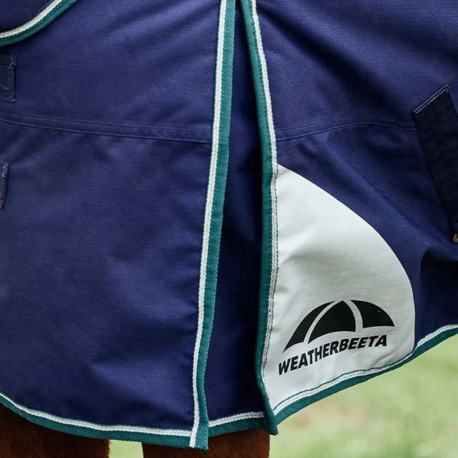 WeatherBeeta ComFiTec Plus Dynamic Turnout Detach-a-Neck (0g Fill) - Navy/Forest Green image number null