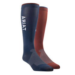 Ariat AriatTEK Essential Performance Sock - 2 Pairs - Multi Blue