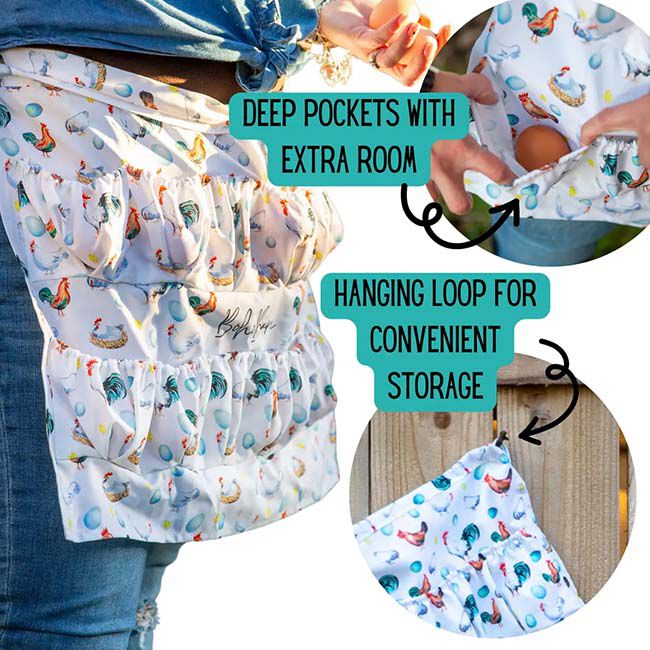 Boho Barn Egg Collecting Apron with Elastic image number null