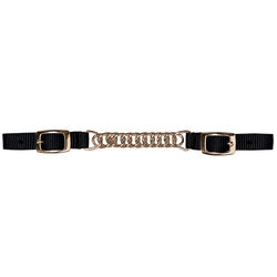 Weaver Equine Nylon Flat Link Chain Curb Strap - Black
