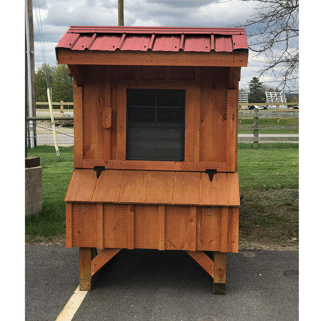 Amish Built Chicken Coops 5' x 4' Chicken Coop with Red Roof image number null